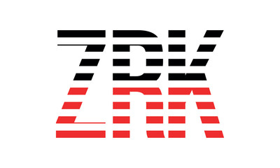 ZRK three initial letter iconic line negative space minimal logo design vector template. monogram, abstract, wordmark, business, typography, minimalist, brand, company, flat, modern, unique, simple