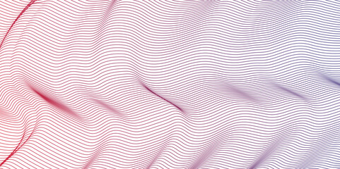 Modern glowing wavy lines with technology connection concept. Abstract futuristic lines mesh background. Abstract digital motion lines. Vector wave curve gradient pattern blend.