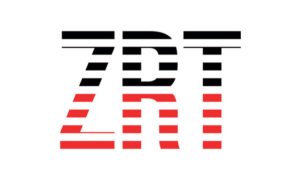 ZRT three initial letter iconic line negative space minimal logo design vector template. monogram, abstract, wordmark, business, typography, minimalist, brand, company, flat, modern, unique, simple