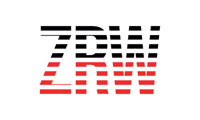 ZRW three initial letter iconic line negative space minimal logo design vector template. monogram, abstract, wordmark, business, typography, minimalist, brand, company, flat, modern, unique, simple