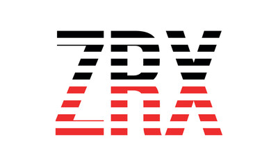 ZRX three initial letter iconic line negative space minimal logo design vector template. monogram, abstract, wordmark, business, typography, minimalist, brand, company, flat, modern, unique, simple