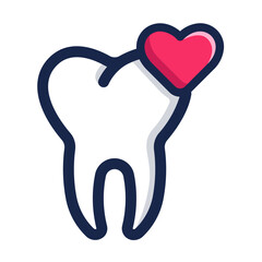 Dental Care Color Outline Icon