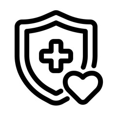 Health Shield Line Icon