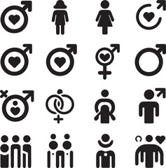 Modern Restroom Symbols for Various Identities