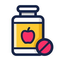 Vitamin Color Outline Icon