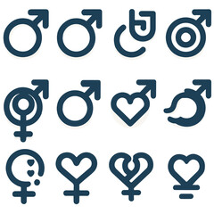 Innovative Icons for Gender and Affection Representation