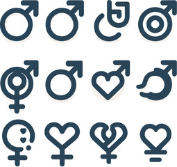 Innovative Icons for Gender and Affection Representation