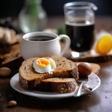 Beautiful Plate of Toast and Egg
