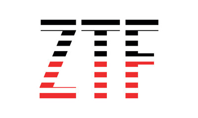 ZTF three initial letter iconic line negative space minimal logo design vector template. monogram, abstract, wordmark, business, typography, minimalist, brand, company, flat, modern, unique, simple