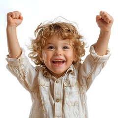 Happy Child Celebrating His Achievement