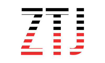 ZTJ three initial letter iconic line negative space minimal logo design vector template. monogram, abstract, wordmark, business, typography, minimalist, brand, company, flat, modern, unique, simple