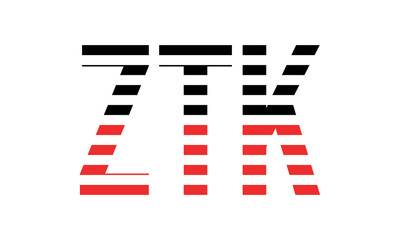 ZTK three initial letter iconic line negative space minimal logo design vector template. monogram, abstract, wordmark, business, typography, minimalist, brand, company, flat, modern, unique, simple