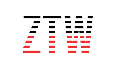 ZTW three initial letter iconic line negative space minimal logo design vector template. monogram, abstract, wordmark, business, typography, minimalist, brand, company, flat, modern, unique, simple