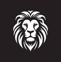 lion head vector design logo