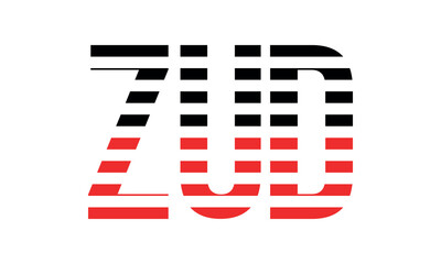 ZUD three initial letter iconic line negative space minimal logo design vector template. monogram, abstract, wordmark, business, typography, minimalist, brand, company, flat, modern, unique, simple