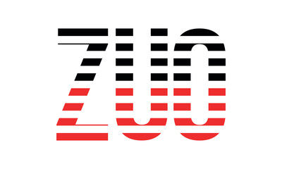 ZUO three initial letter iconic line negative space minimal logo design vector template. monogram, abstract, wordmark, business, typography, minimalist, brand, company, flat, modern, unique, simple