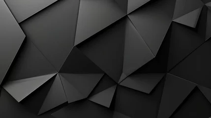 Fotobehang Black background of abstract geometric shapes. © Wp Background