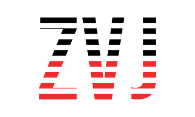 ZVJ three initial letter iconic line negative space minimal logo design vector template. monogram, abstract, wordmark, business, typography, minimalist, brand, company, flat, modern, unique, simple
