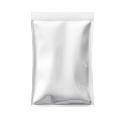 A blank plastic pouch isolated on transparent background, png