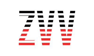 ZVV three initial letter iconic line negative space minimal logo design vector template. monogram, abstract, wordmark, business, typography, minimalist, brand, company, flat, modern, unique, simple