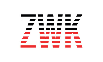 ZWK three initial letter iconic line negative space minimal logo design vector template. monogram, abstract, wordmark, business, typography, minimalist, brand, company, flat, modern, unique, simple