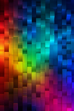 Rainbow digital pattern background image.