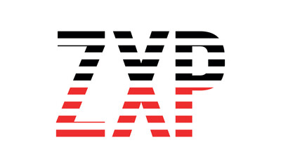 ZXP three initial letter iconic line negative space minimal logo design vector template. monogram, abstract, wordmark, business, typography, minimalist, brand, company, flat, modern, unique, simple