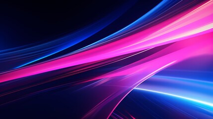 abstract background with lines, Abstract light fast motion blur background, futuristic technology glowing speed lines scene. blue pink neon on black background