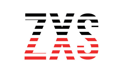 ZXS three initial letter iconic line negative space minimal logo design vector template. monogram, abstract, wordmark, business, typography, minimalist, brand, company, flat, modern, unique, simple