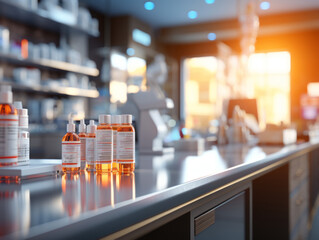 Blurred background of a pharmacy store