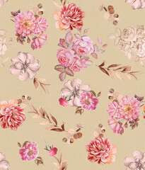 Seamless summer pattern with flower