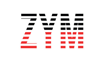 ZYM three initial letter iconic line negative space minimal logo design vector template. monogram, abstract, wordmark, business, typography, minimalist, brand, company, flat, modern, unique, simple