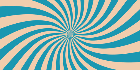 Blue vintage trendy retro Sunlight for background , Old paper pattern starburst , Circus poster or placard ,Vector illustration