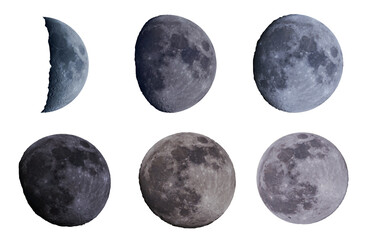 Different states of the moon