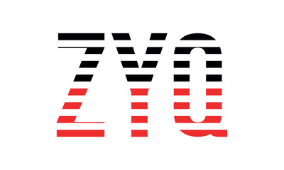 ZYQ three initial letter iconic line negative space minimal logo design vector template. monogram, abstract, wordmark, business, typography, minimalist, brand, company, flat, modern, unique, simple