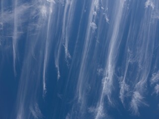 Blue sky with cirrus clouds in a summer day