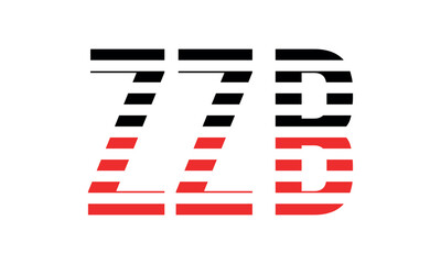 ZZB three initial letter iconic line negative space minimal logo design vector template. monogram, abstract, wordmark, business, typography, minimalist, brand, company, flat, modern, unique, simple