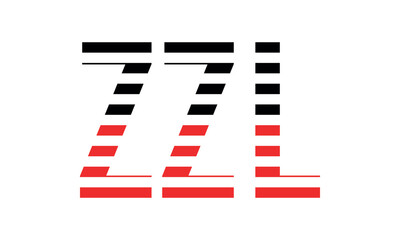 ZZL three initial letter iconic line negative space minimal logo design vector template. monogram, abstract, wordmark, business, typography, minimalist, brand, company, flat, modern, unique, simple