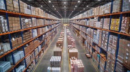 A Clean And Organized Industrial Distribution And Storage Warehouse