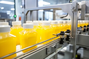 Orange juice factory production line farm plastic bottles glass tasty drink vegan vegetarian sugary healthy organic beverage calories free yellow soda morning diet health lifestyle packaging ecology
