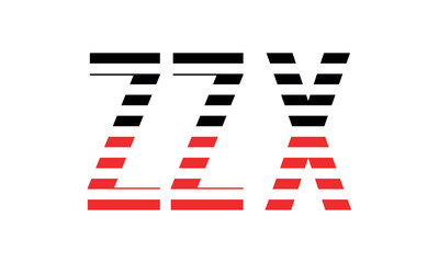 ZZX three initial letter iconic line negative space minimal logo design vector template. monogram, abstract, wordmark, business, typography, minimalist, brand, company, flat, modern, unique, simple