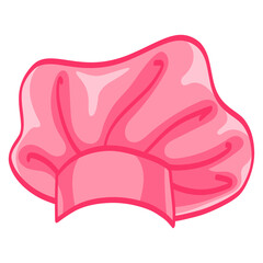 Pink Chef Hat Vector Illustration