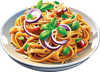 a plate of italian pasta