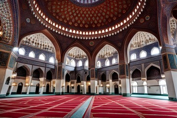 Beautiful mosque Islamic monument , Ramadan , mosque interior , exterior , peaceful place , mosque photo