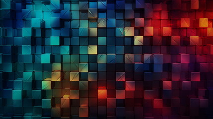 colorful cube background and wallpaper, modern square geometric style background