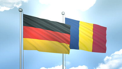 Germany and Chad Flag Together A Concept of Realations