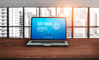 Software update on computer for modish version of device software upgrade