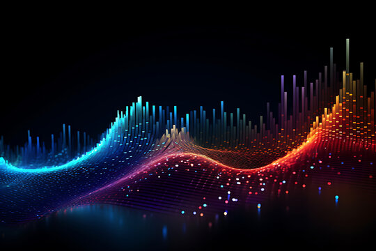 digitization of the city concept of the future, binary number