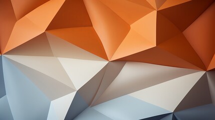 Macro Image of Geometrically Folded Paper with Three-Dimensional Effect - Abstract Background