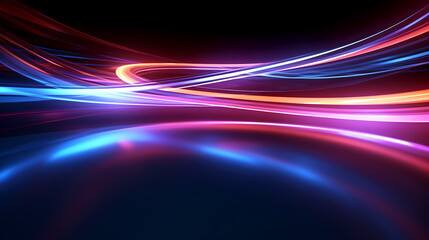 Modern stylish abstract design, 3D neon abstract background